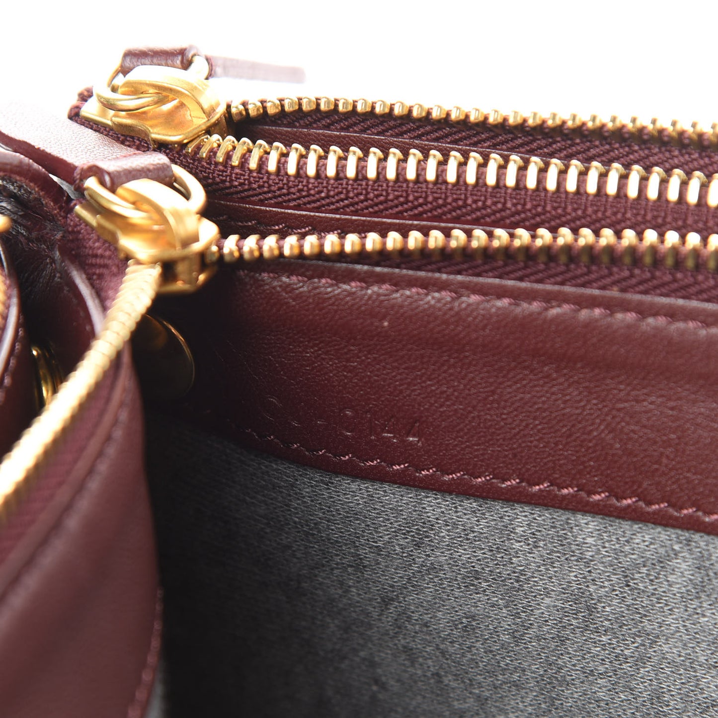 Lambskin Large Trio Crossbody Bag Burgundy