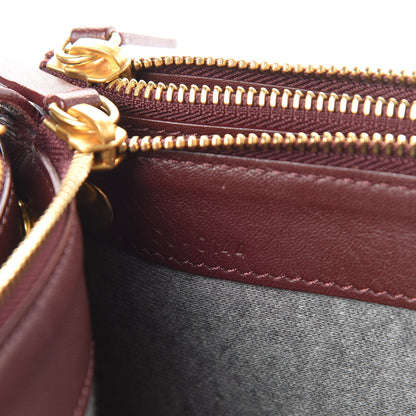 Celine Lambskin Large Trio Crossbody Bag Burgundy 9 of 16