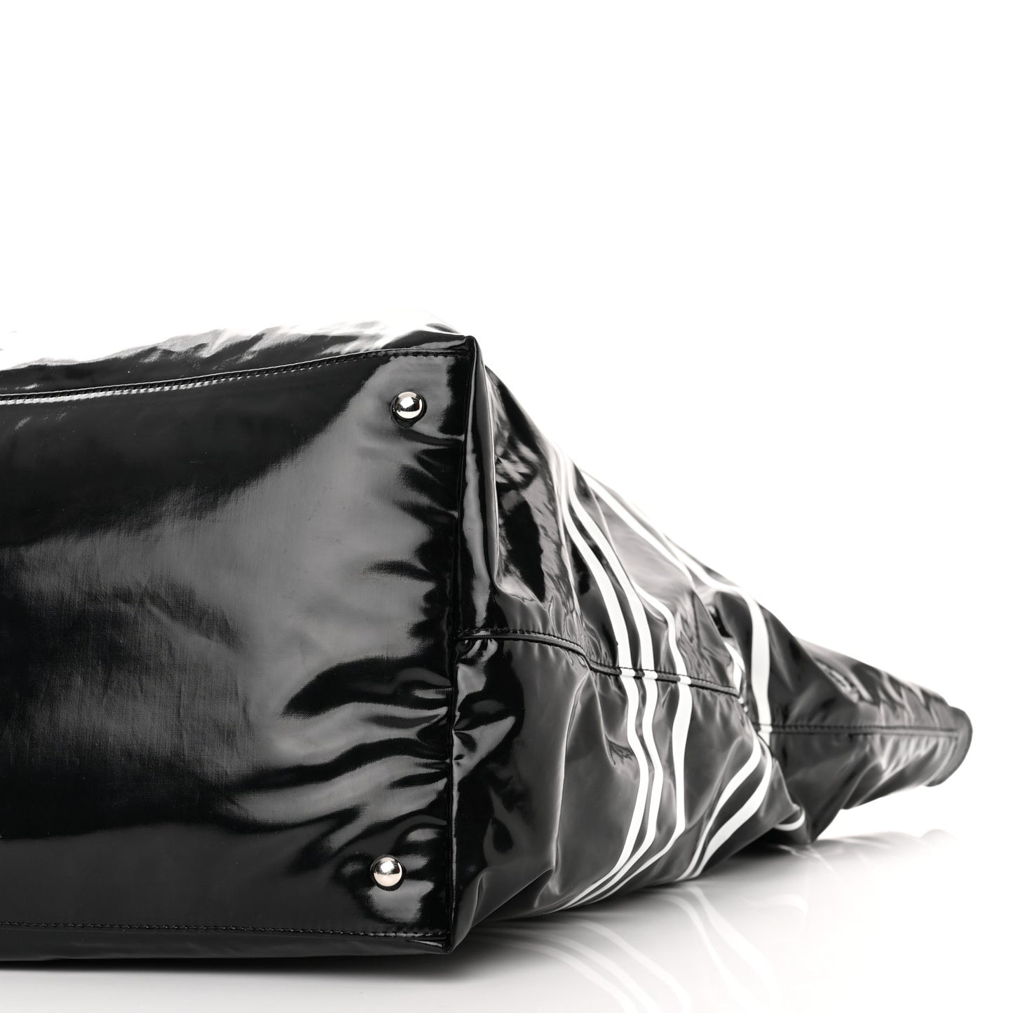 Vinyl Large La Pausa Bay Shopping Bag Black