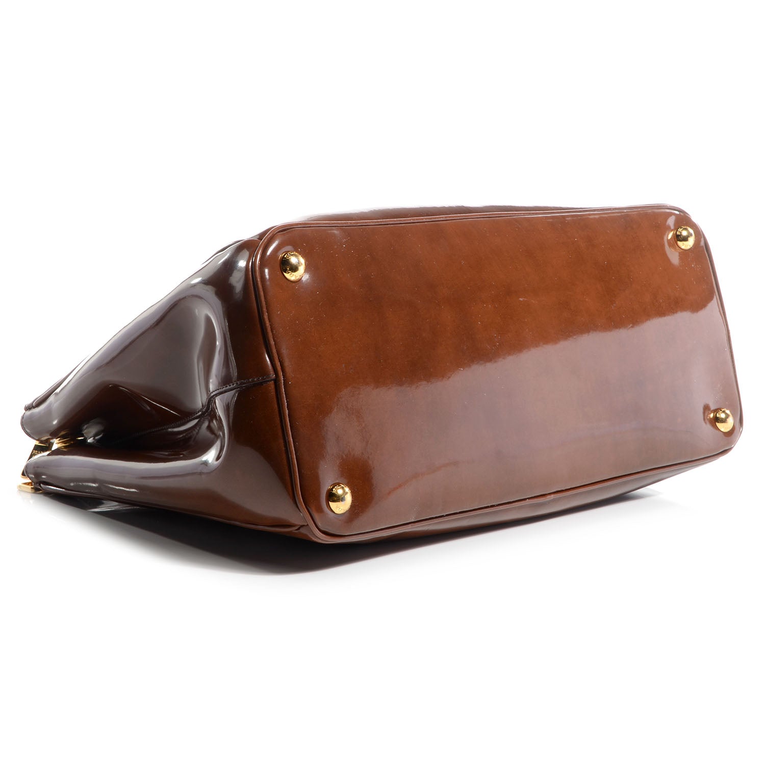 Prada Spazzolato Double Zip Medium Tote Tobacco Fume 4 of 9