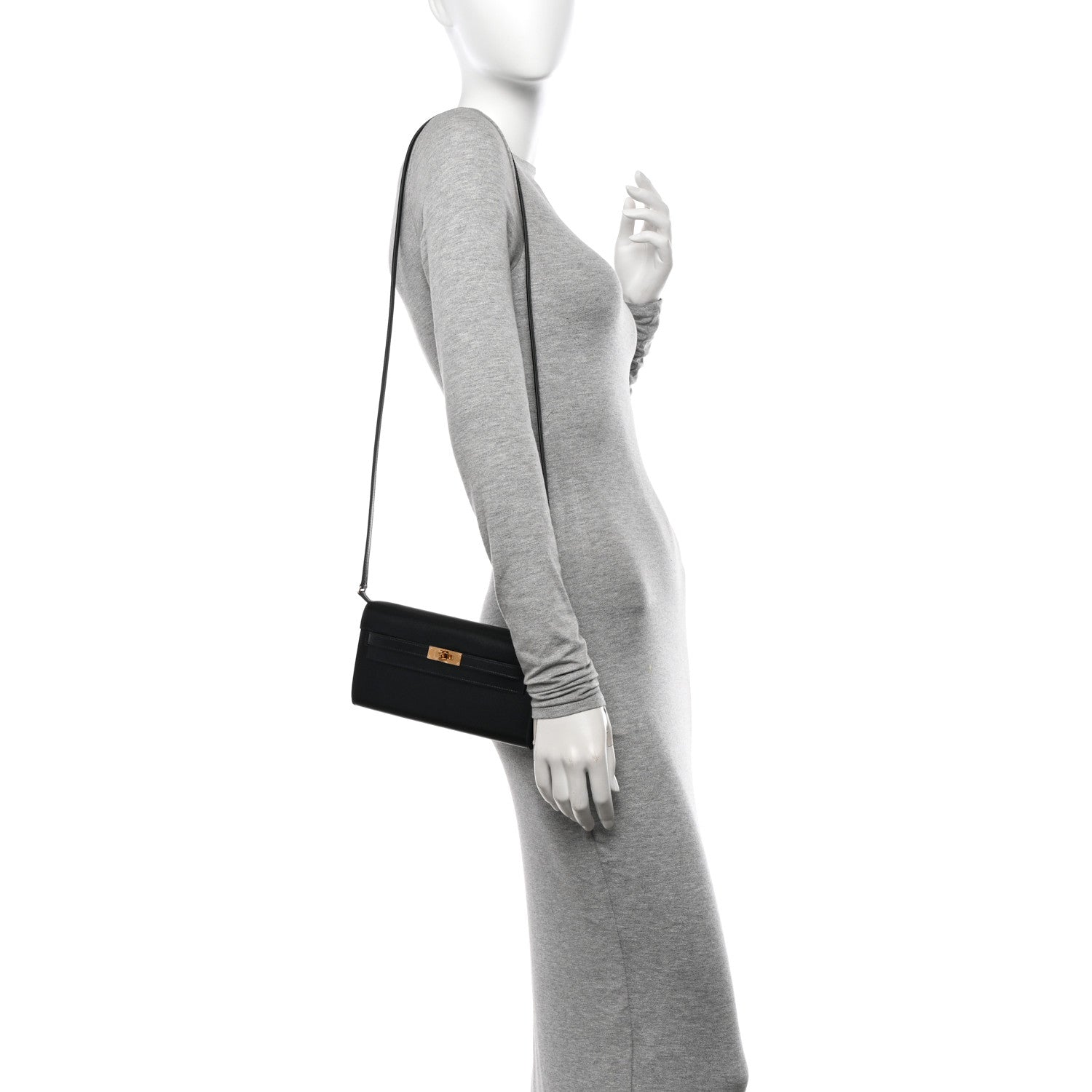 Hermes Box Kelly Wallet To Go Black 3 of 7