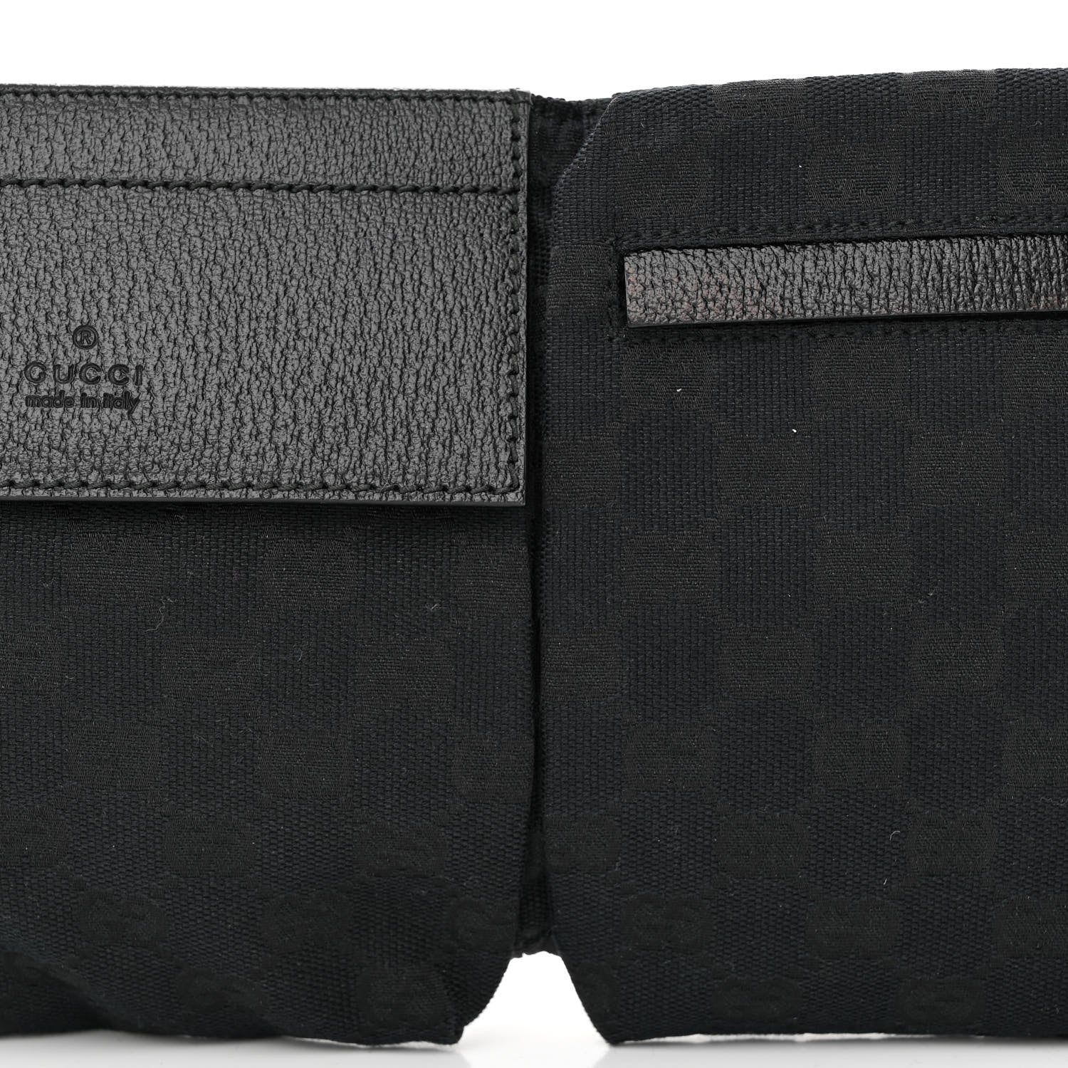 Gucci GG Monogram Web Double Pocket Belt Bag Black 10 of 12