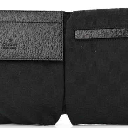 Gucci GG Monogram Web Double Pocket Belt Bag Black 10 of 12
