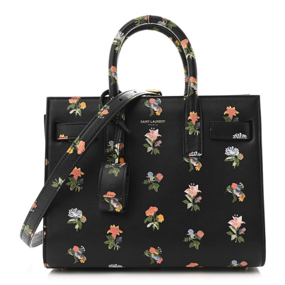 Saint Laurent Calfskin Prairie Printed Nano Sac De Jour Black 1 of 10
