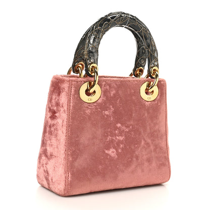 Christian Dior Velvet Mini Lady Dior Rose 3 of 10