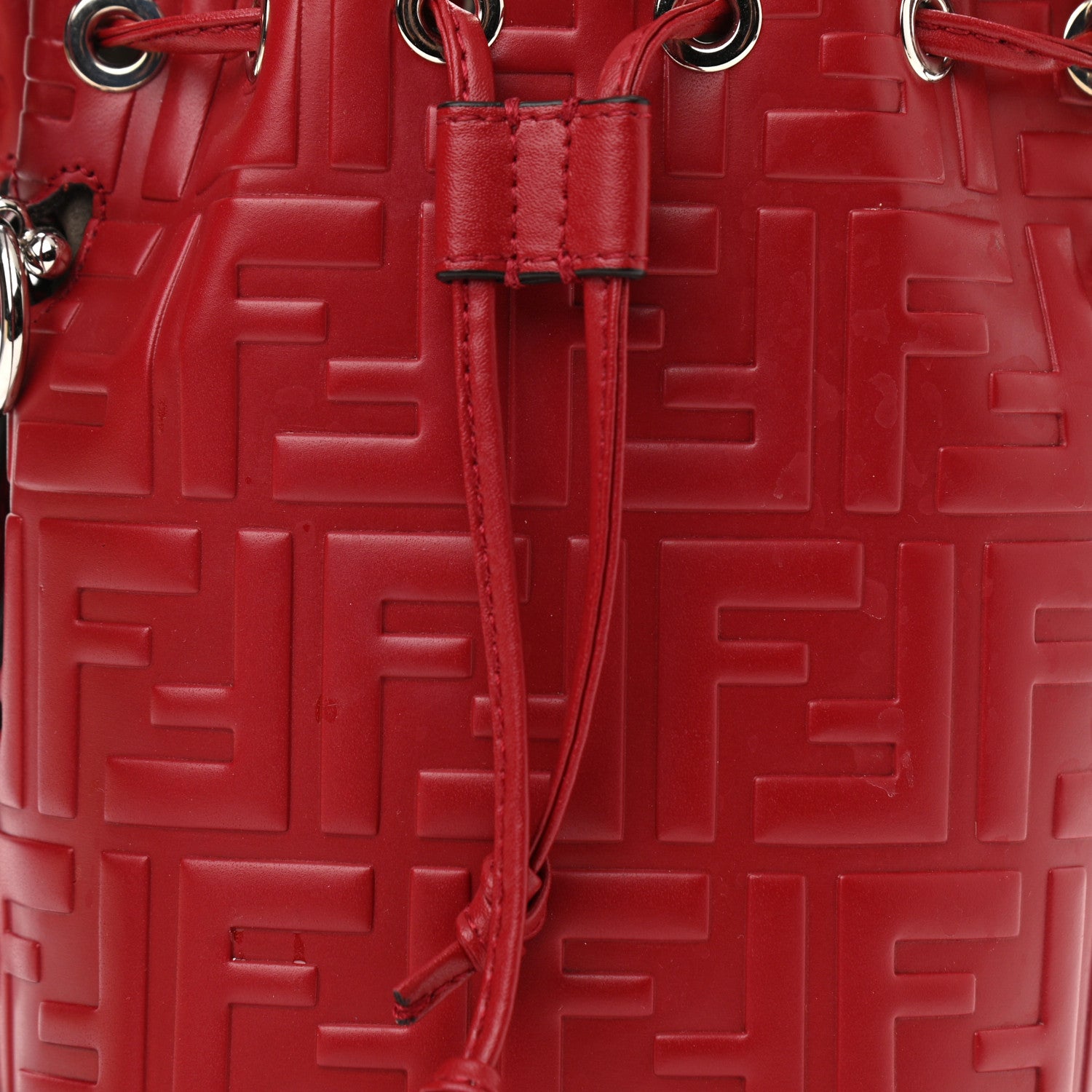 Fendi Vitello Liberty F is Fendi FF 1974 Embossed Mini Mon Tresor Bucket Bag Fragola 8 of 10
