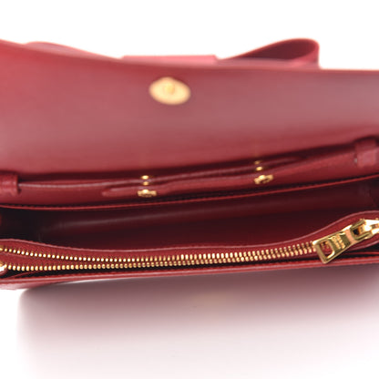 Prada Saffiano Fiocco Bow Flap Wallet Fuoco 7 of 10