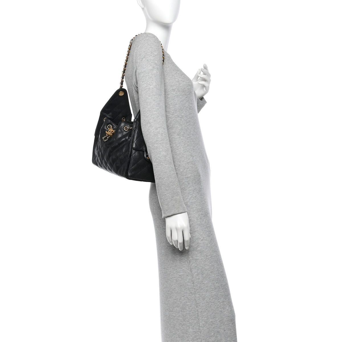 Caviar Quilted Small Chanel 25 Handbag Black