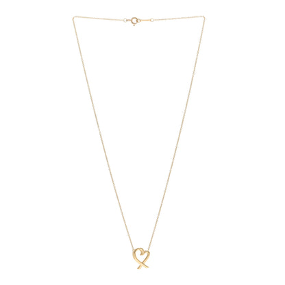 Tiffany 18K Yellow Gold Small Paloma Picasso Loving Heart Pendant Necklace 3 of 5