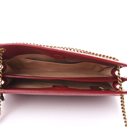 Gucci Azalea Calfskin Matelasse Heart Medium GG Marmont Slim Shoulder Bag Romantic Cerise 5 of 9