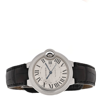 Cartier Stainless Steel Alligator 33mm Ballon Bleu De Cartier Automatic Watch 2 of 5