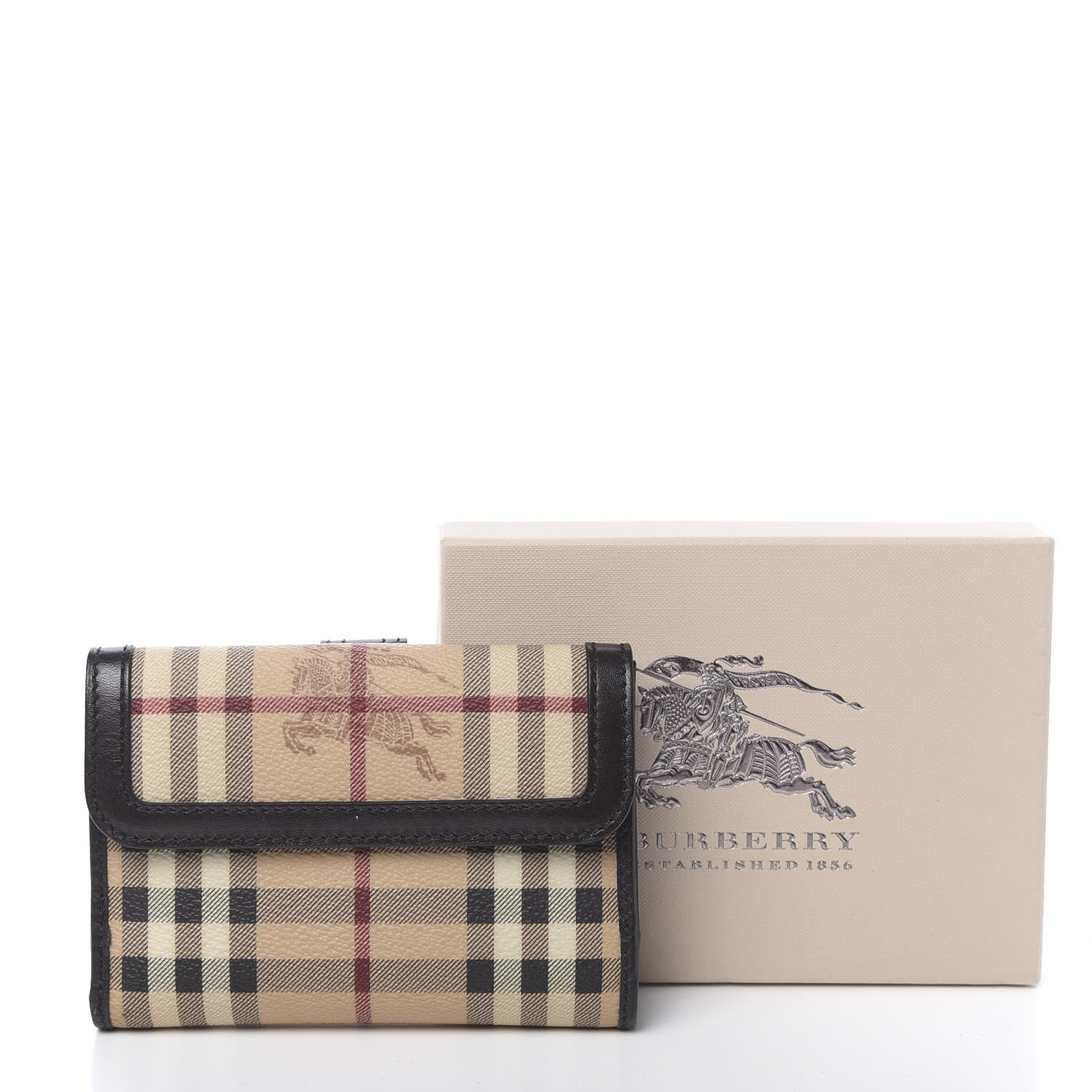 Burberry Haymarket Check Wallet Brown 12 of 12
