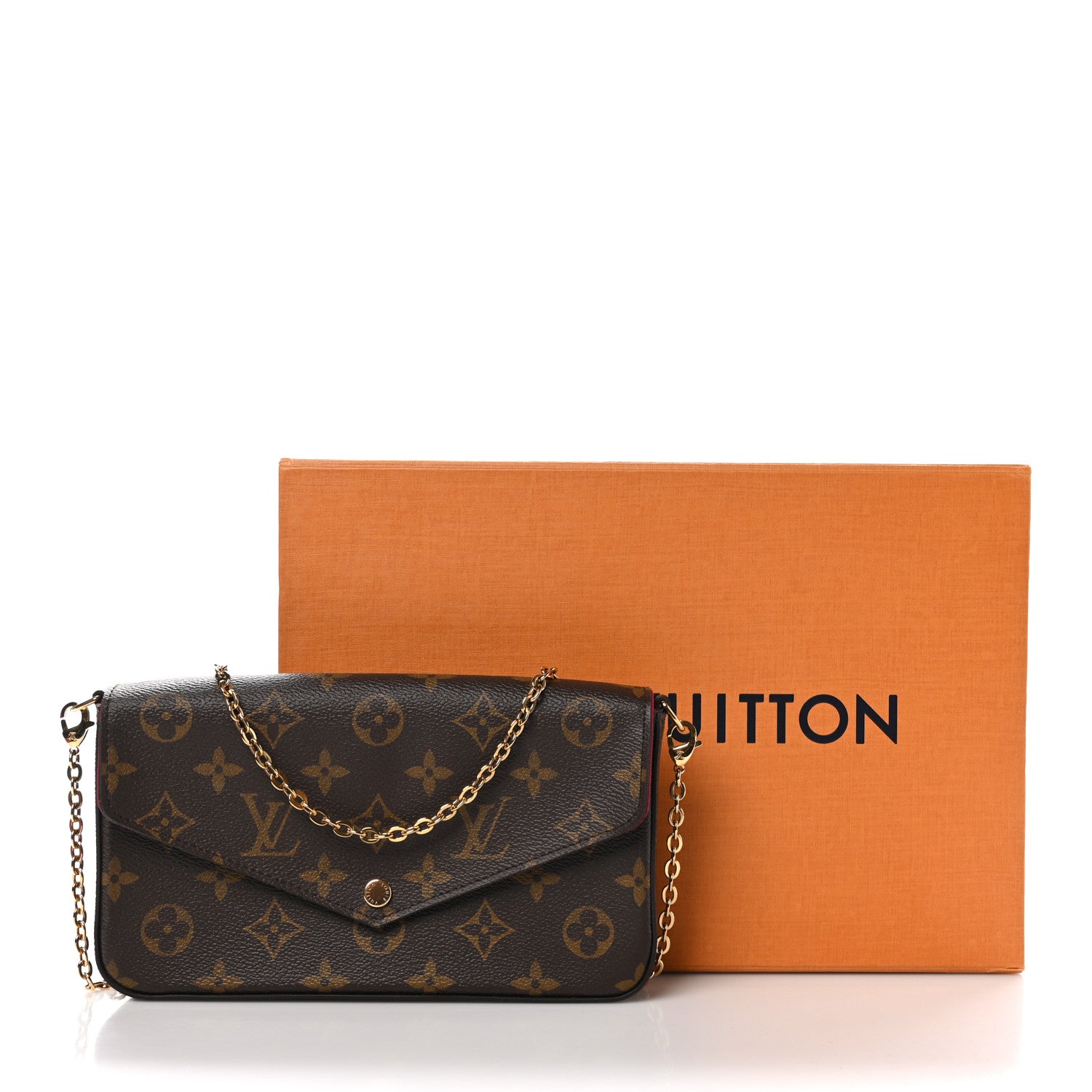 Louis Vuitton Monogram Pochette Felicie Chain Wallet Fuchsia 11 of 11