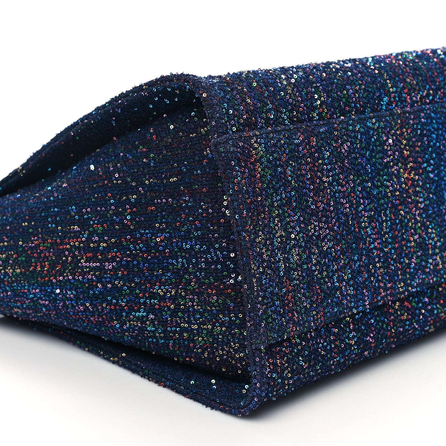 Chanel Calfskin Sequin Medium Deauville Tote Blue Multicolor 9 of 11