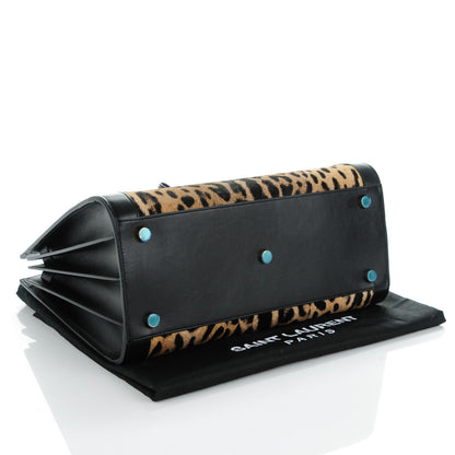 Saint Laurent Calf Hair Leopard Print Small Sac De Jour Black 4 of 7