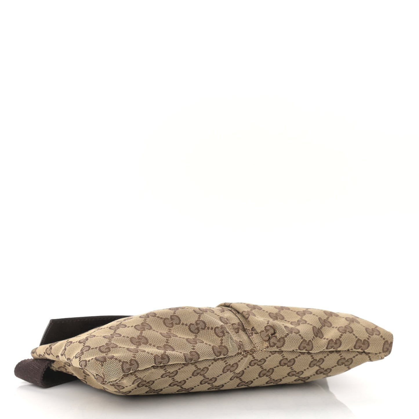 GG Monogram Double Pocket Belt Bag Dark Brown