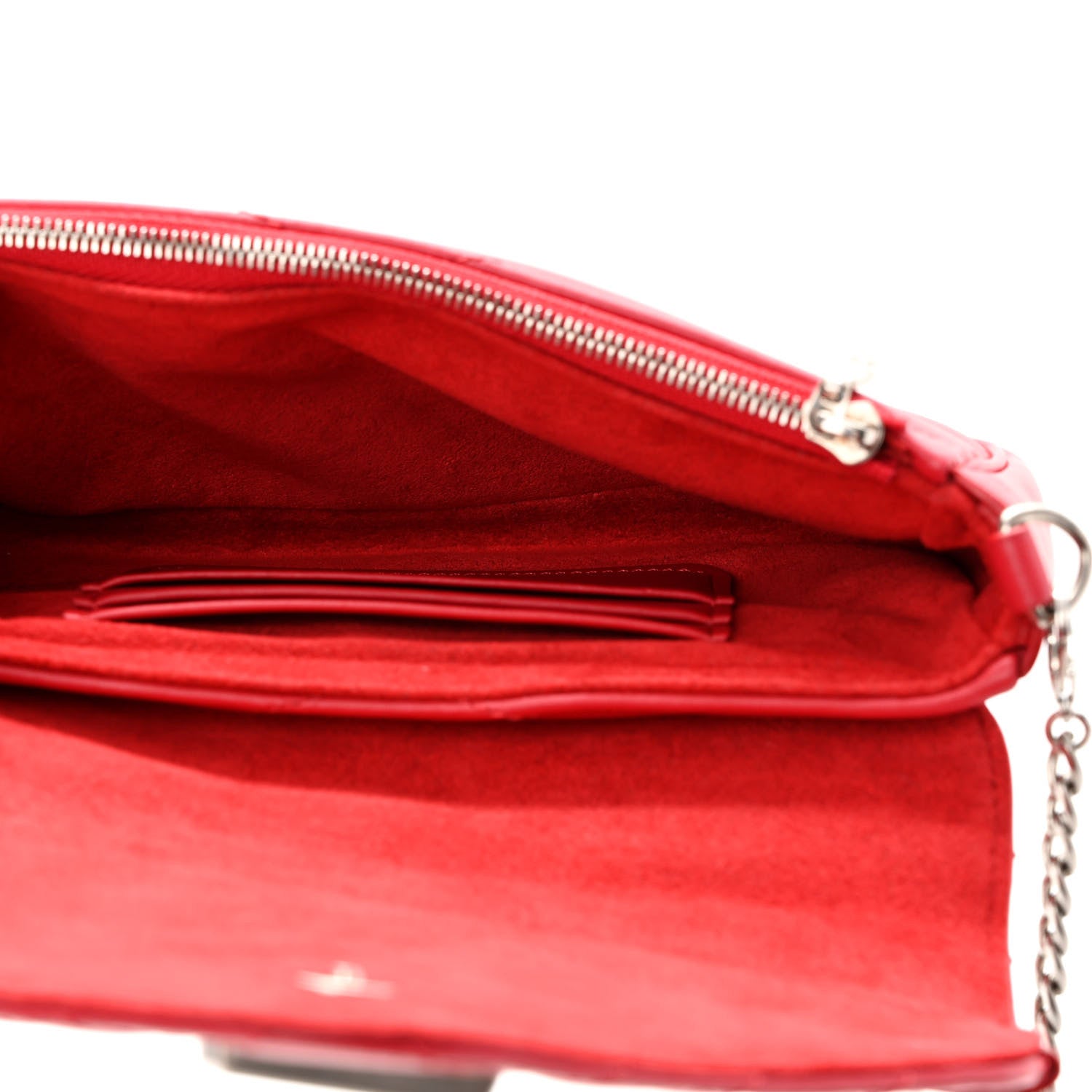 Louis Vuitton Calfskin New Wave Chain Pochette Scarlet 5 of 10