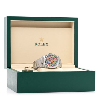 Rolex Stainless Steel 36mm Oyster Perpetual Watch Jubilee Motif Dial 126000 5 of 5