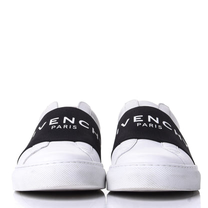 Givenchy Calfskin Band Logo Womens Urban Street Sneakers 37.5 White Black 2 of 10