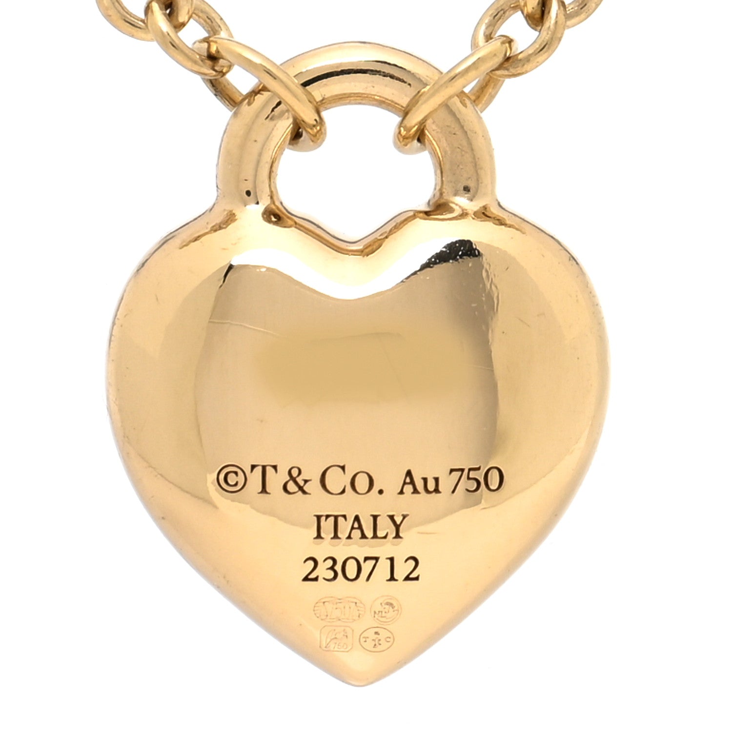 Tiffany 18K Yellow Gold Return To Tiffany Full Heart Bracelet 3 of 4
