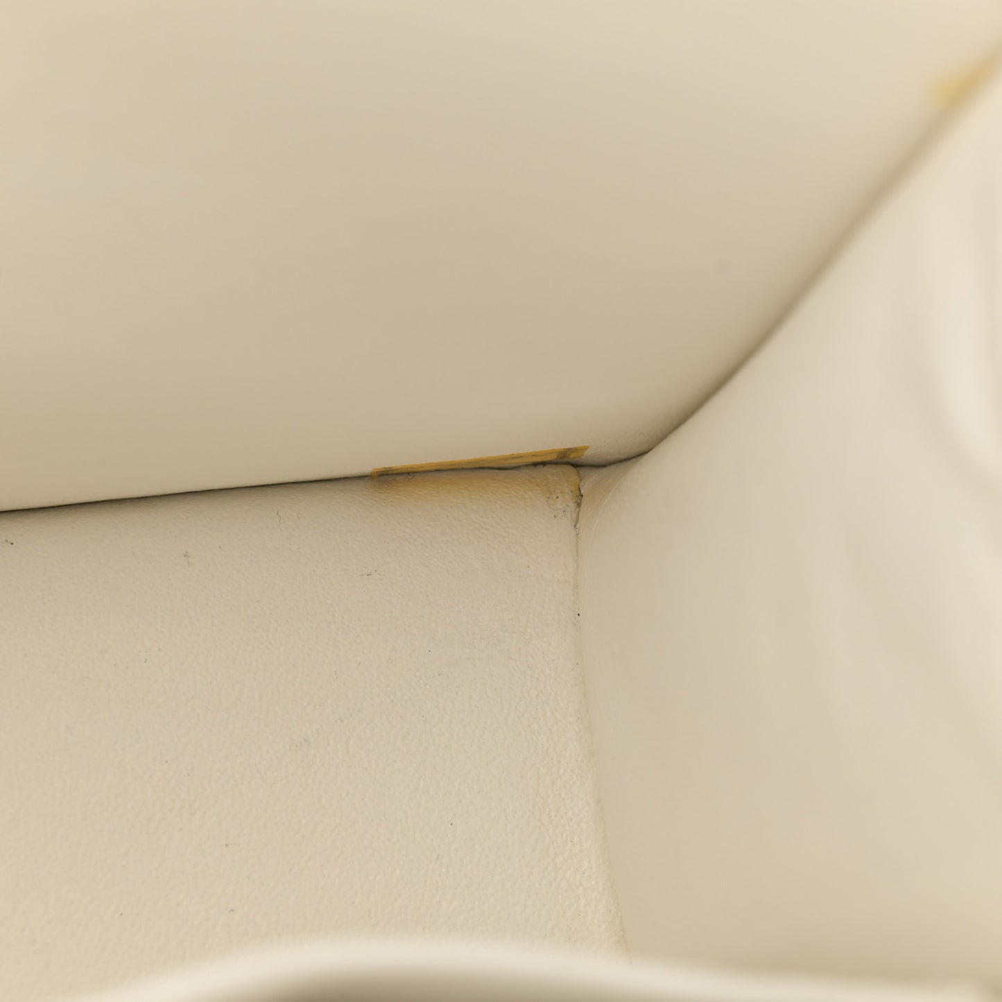 Glazed Calfskin Stitched Mini Square Flap White