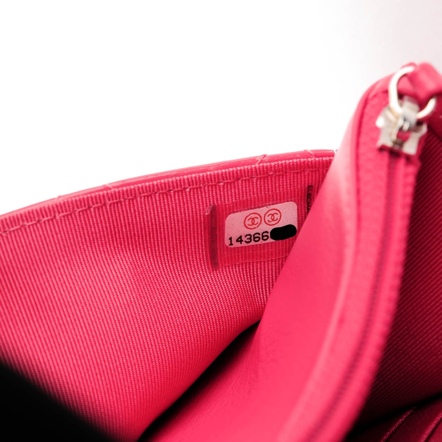 Chanel Patent Quilted Wallet On Chain WOC Pink 9 of 10