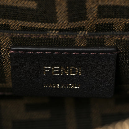 Fendi Vitello King Plexiglass Logo Embossed Mini By The Way Top Handle Boston Bag Black 5 of 7