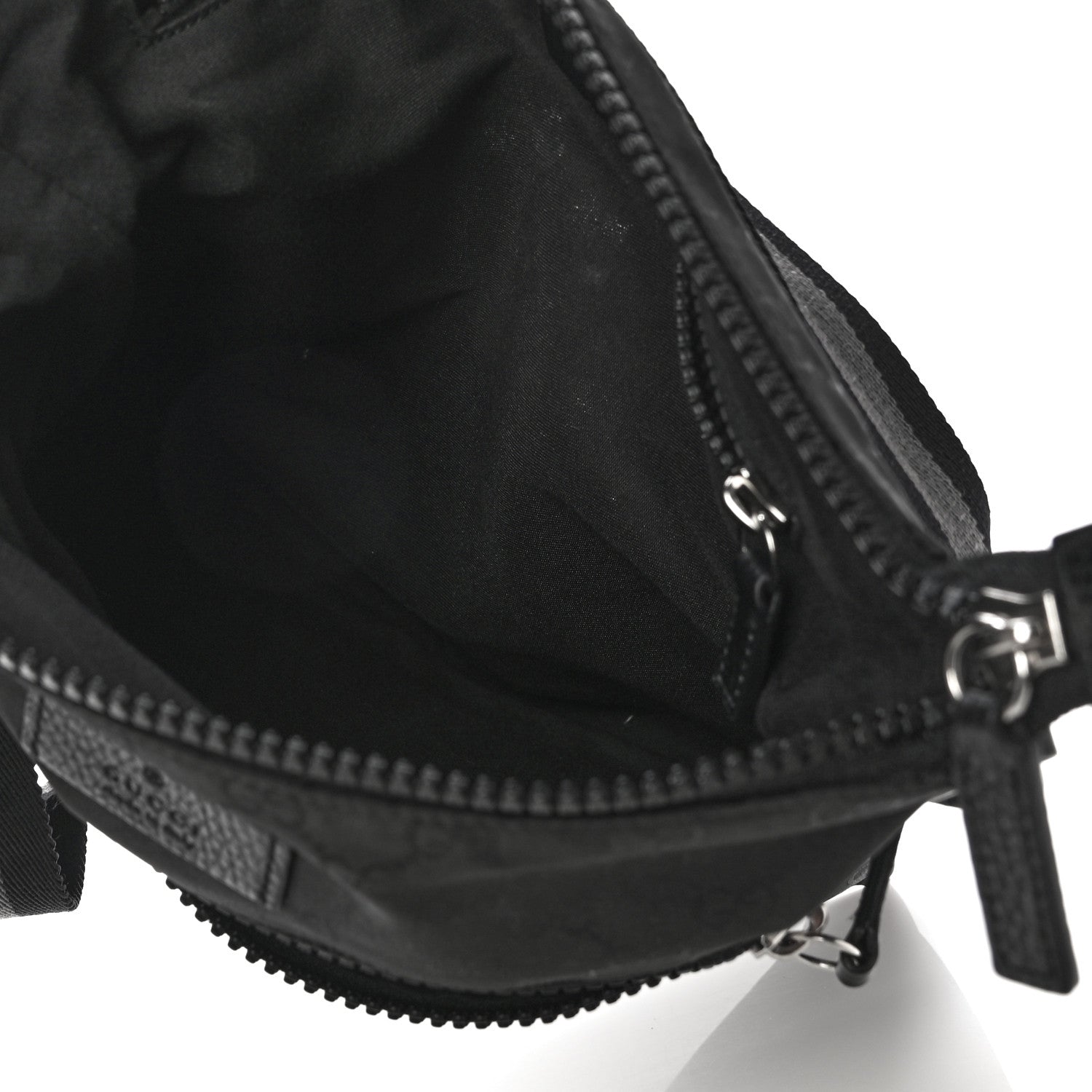 Gucci Nylon Monogram Small Flat Messenger Bag Black 5 of 11