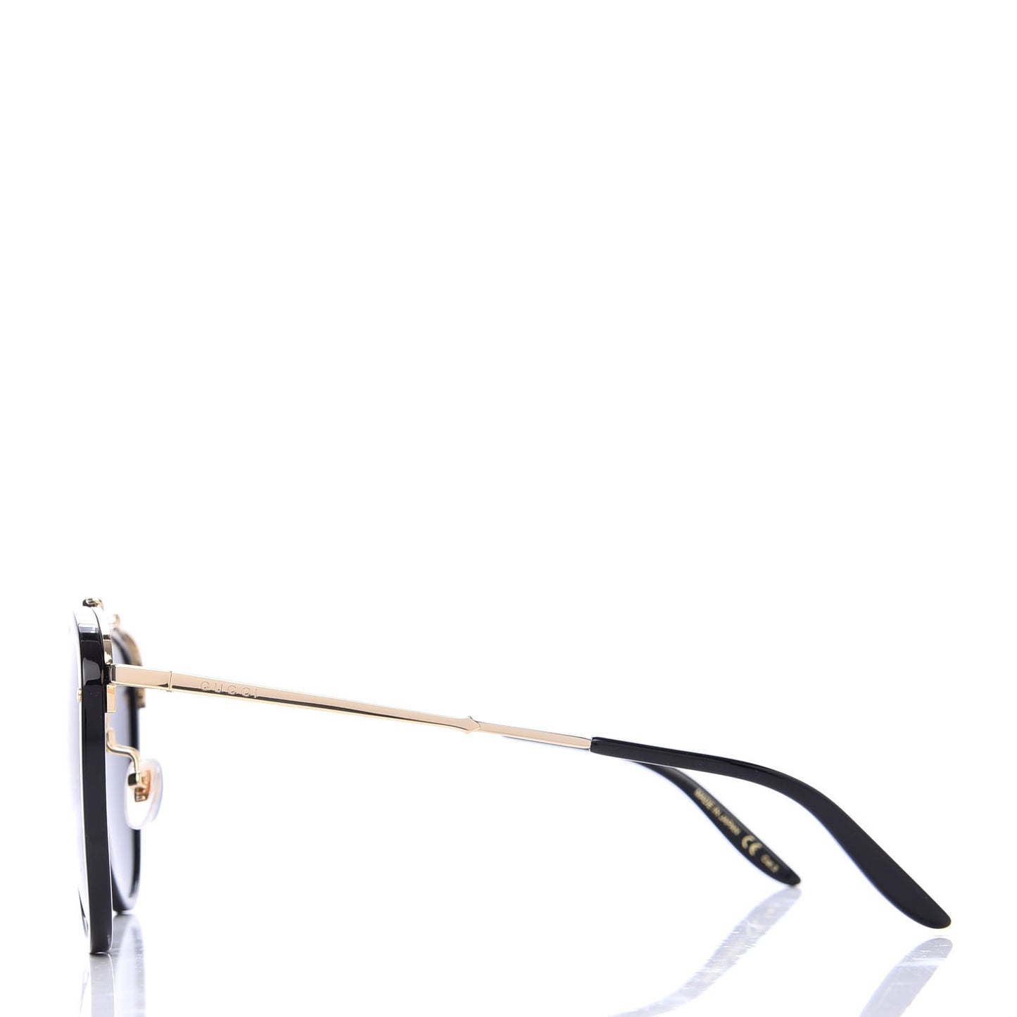 Aviator Sunglasses GG0672S Black Gold