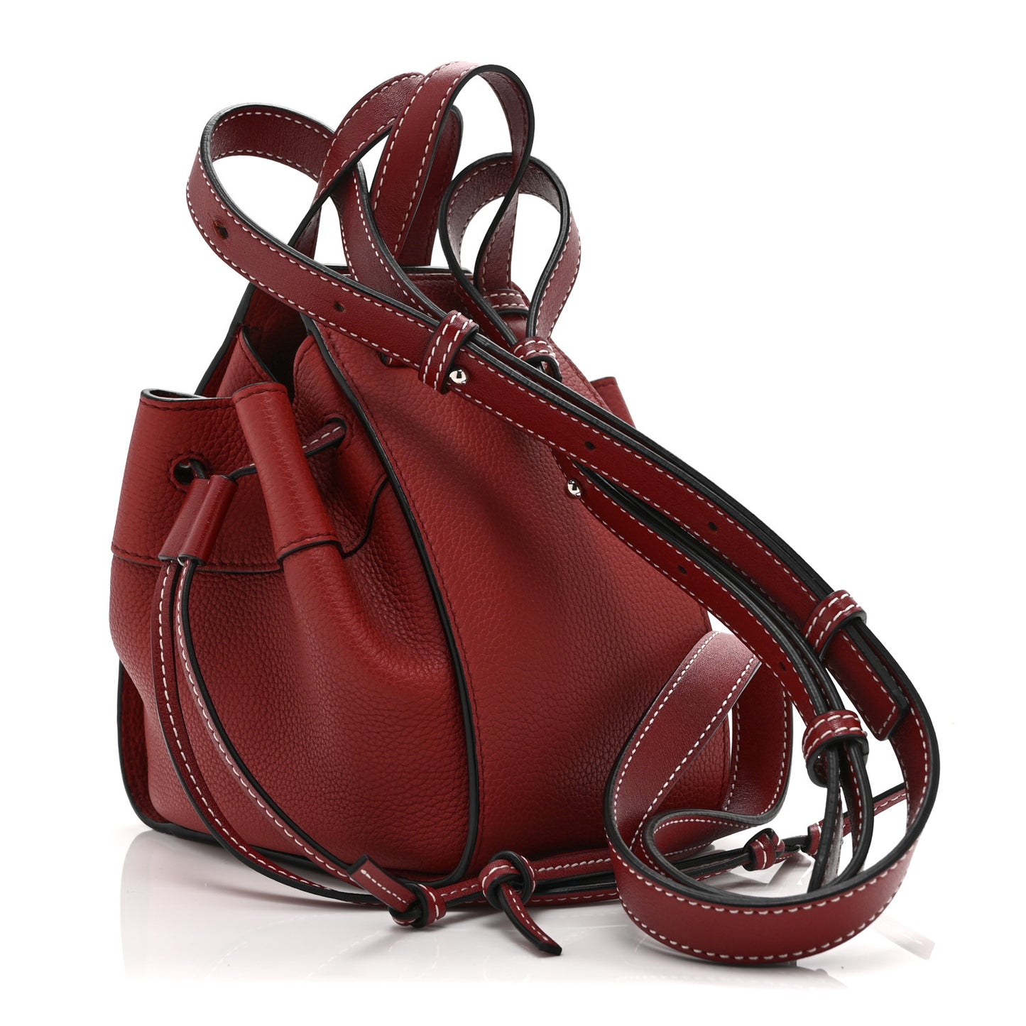Soft Grained Calfskin Mini Hammock Shoulder Bag Dark Red