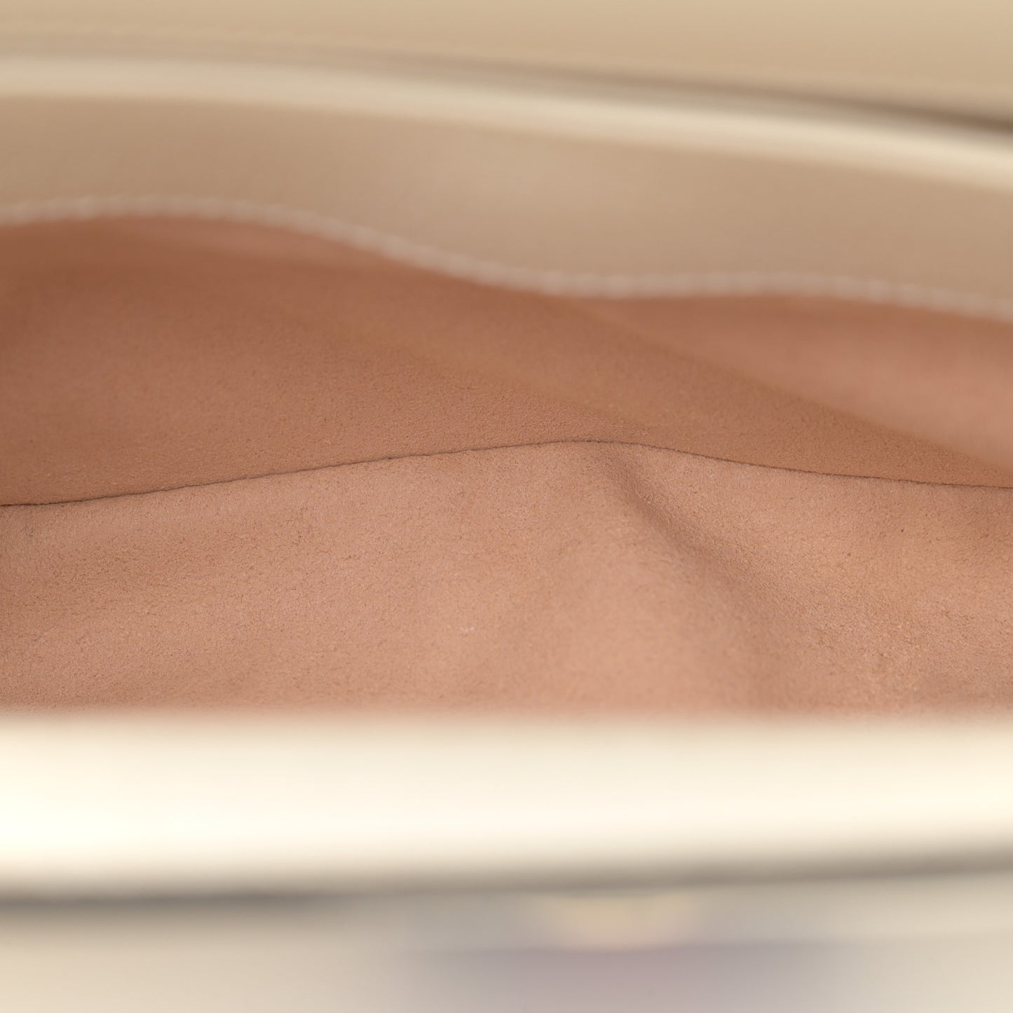 Textured Calfskin Web Small Ophidia Chain Shoulder Bag Mystic White