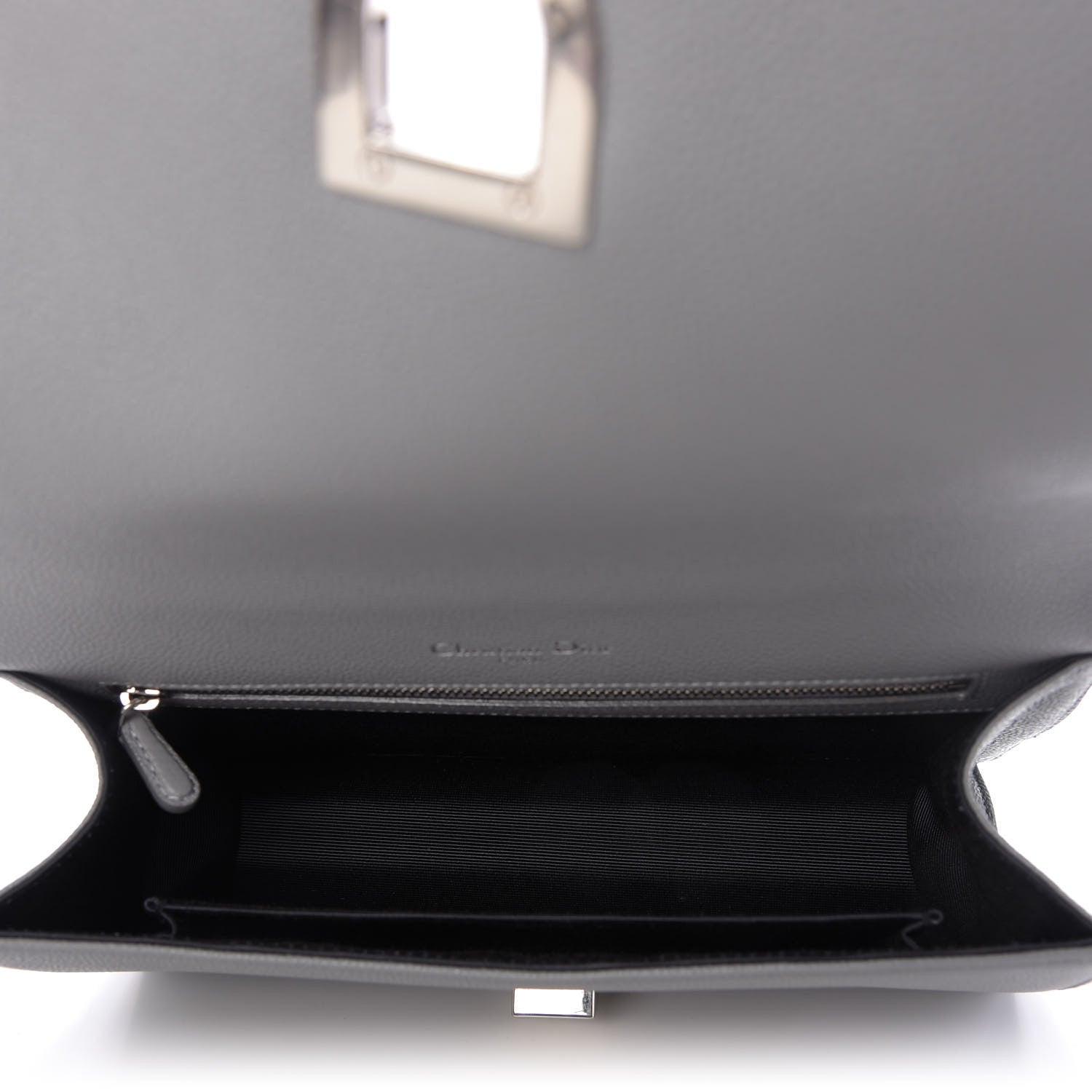 Christian Dior Grained Calfskin Medium Diorama Flap Bag Gris 6 of 11