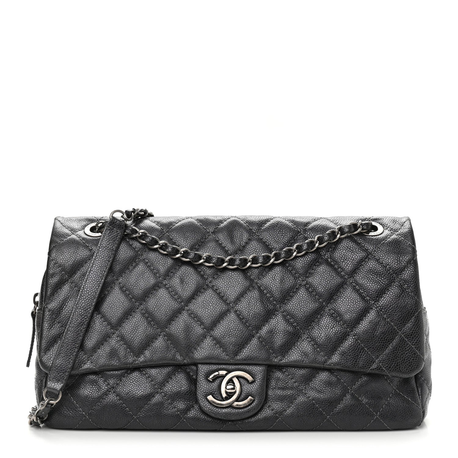 Chanel Iridescent Caviar Quilted Large Chic Flap Grey 1 of 8