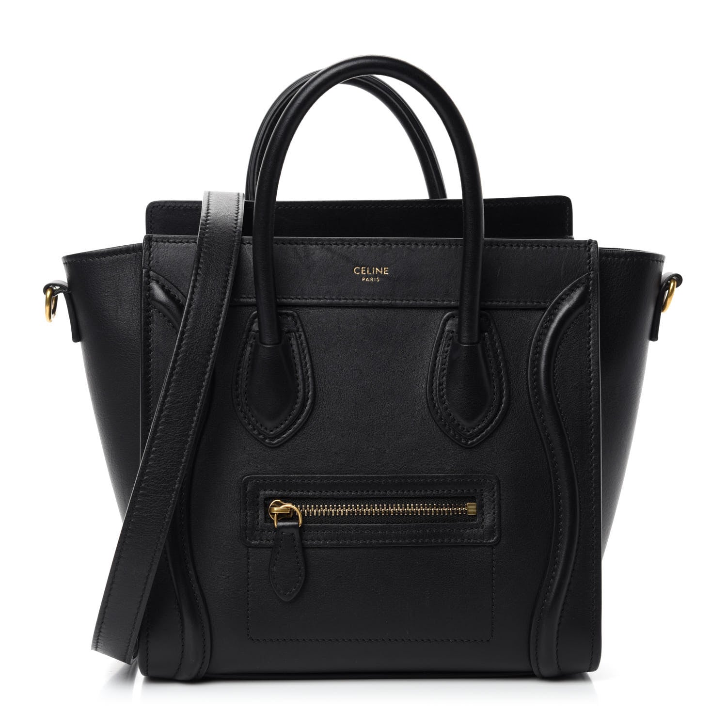 Celine Smooth Calfskin Nano Luggage Black 1 of 13