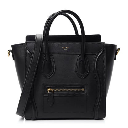 Celine Smooth Calfskin Nano Luggage Black 1 of 13