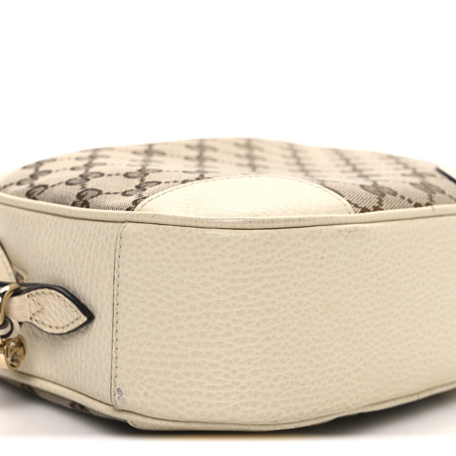 Gucci Monogram Dollar Calfskin Mini Bree Messenger Bag Beige Ebony Avoire 9 of 12