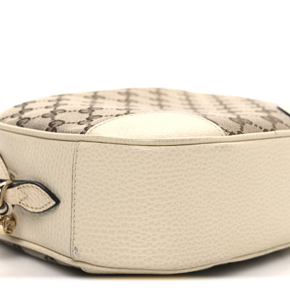 Gucci Monogram Dollar Calfskin Mini Bree Messenger Bag Beige Ebony Avoire 9 of 12
