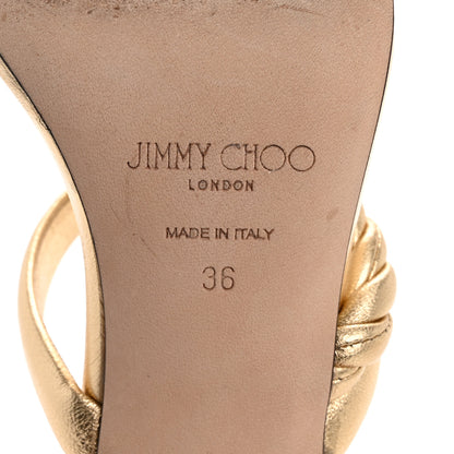Jimmy Choo Metallic Nappa Diosa 90 Sandals 36 Gold 8 of 13