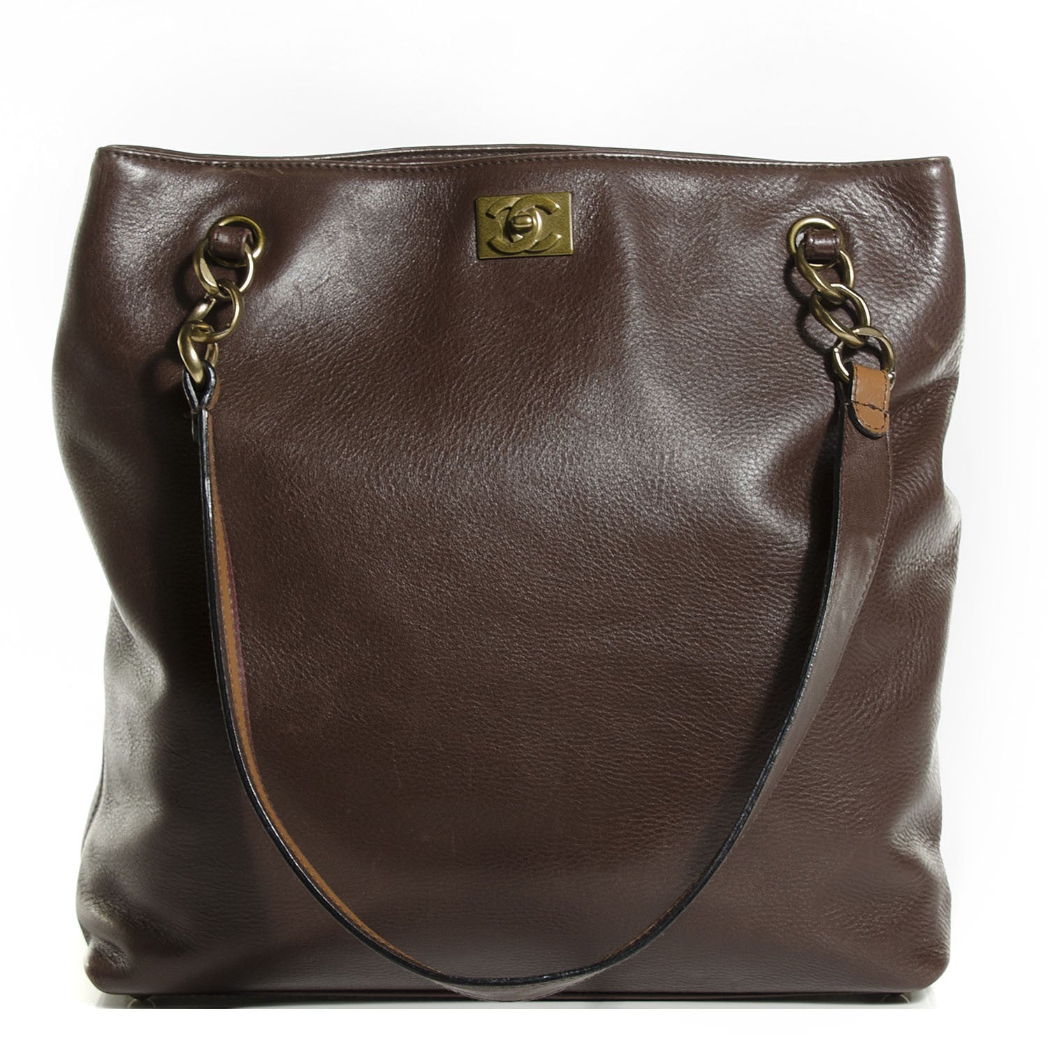 Chanel Deerskin Shoulder Bag Brown 1 of 7