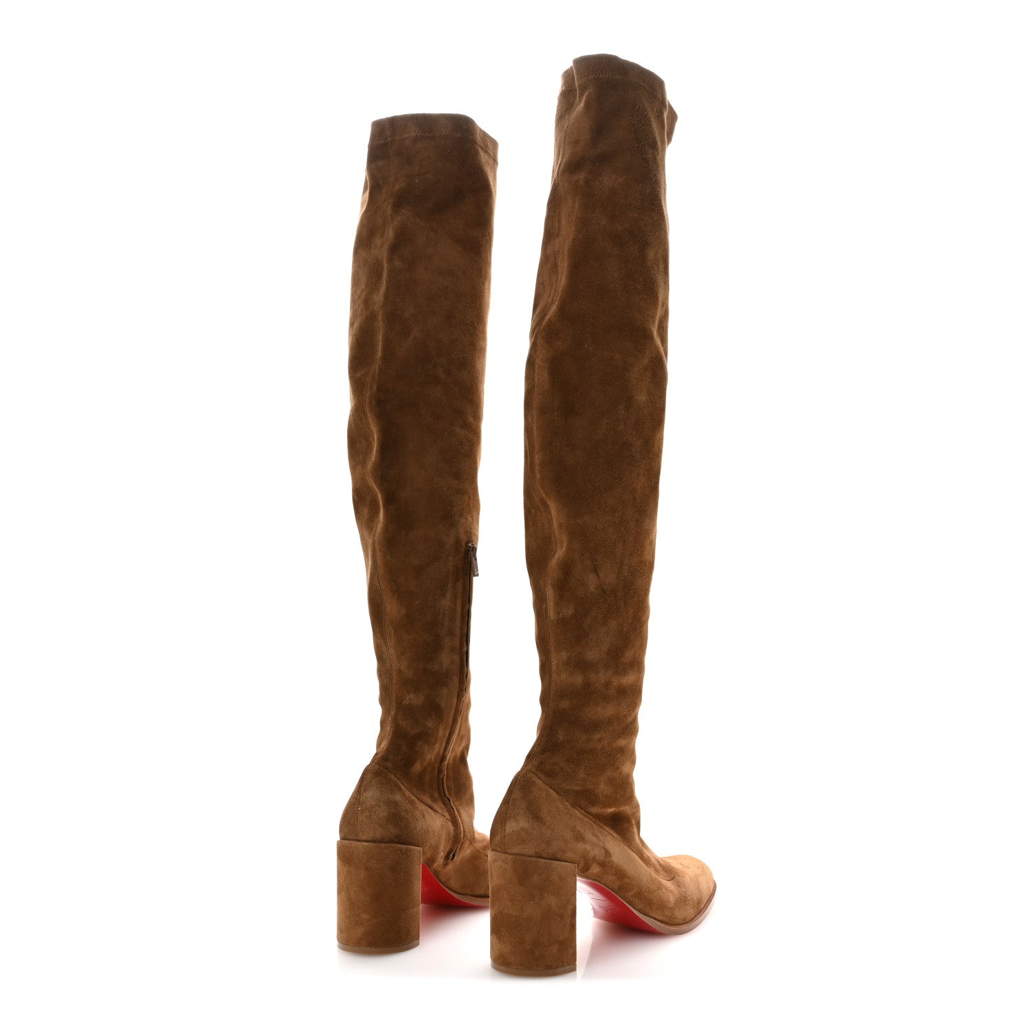 Christian Louboutin Veau Velours Stretchadoxa Botta Alta 70 Knee High Boots 41 Rhea 5 of 7