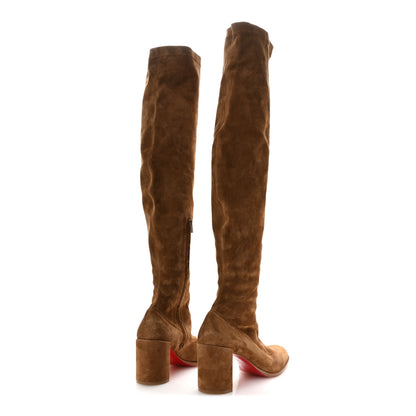 Christian Louboutin Veau Velours Stretchadoxa Botta Alta 70 Knee High Boots 41 Rhea 5 of 7