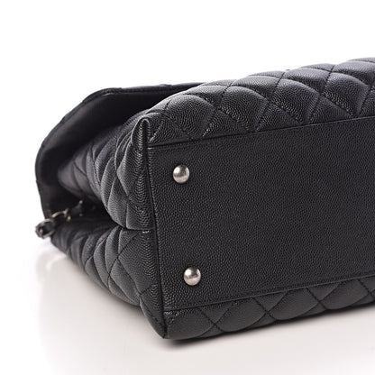 Chanel Caviar Quilted Medium Coco Handle Flap Black 5 of 10