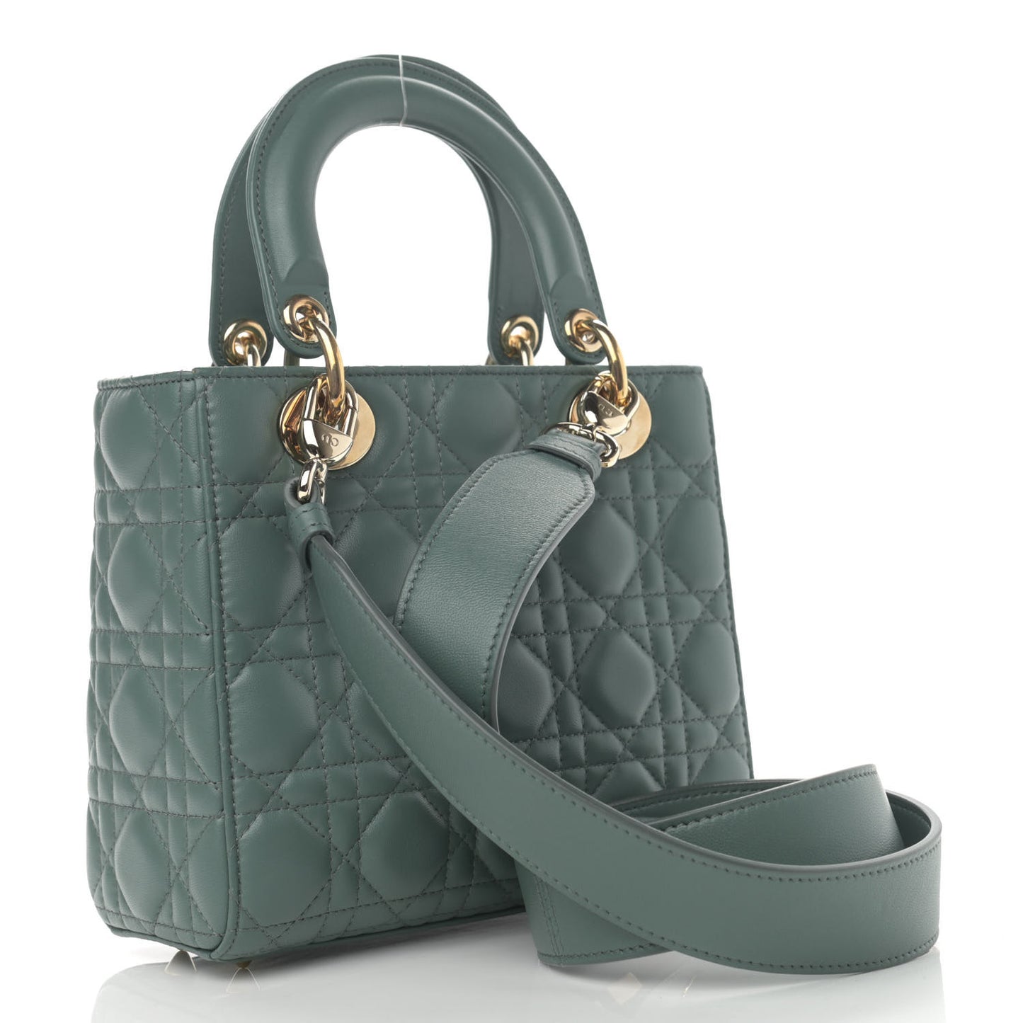 Lambskin Cannage Small My ABCDior Lady Dior Army Green