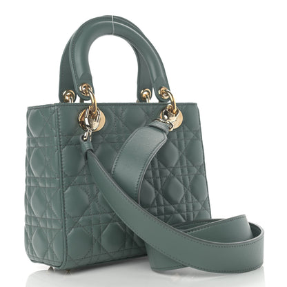 Christian Dior Lambskin Cannage Small My ABCDior Lady Dior Army Green 3 of 11