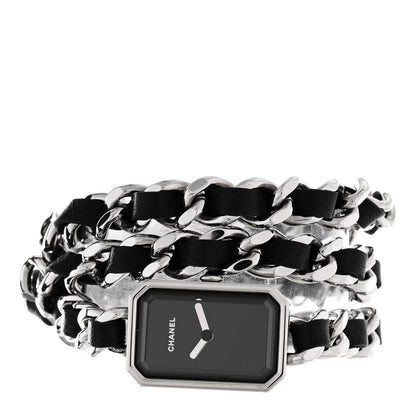 Chanel Stainless Steel Lambskin 16mm Premiere Rock Triple Row Quartz Watch Black 2 of 5