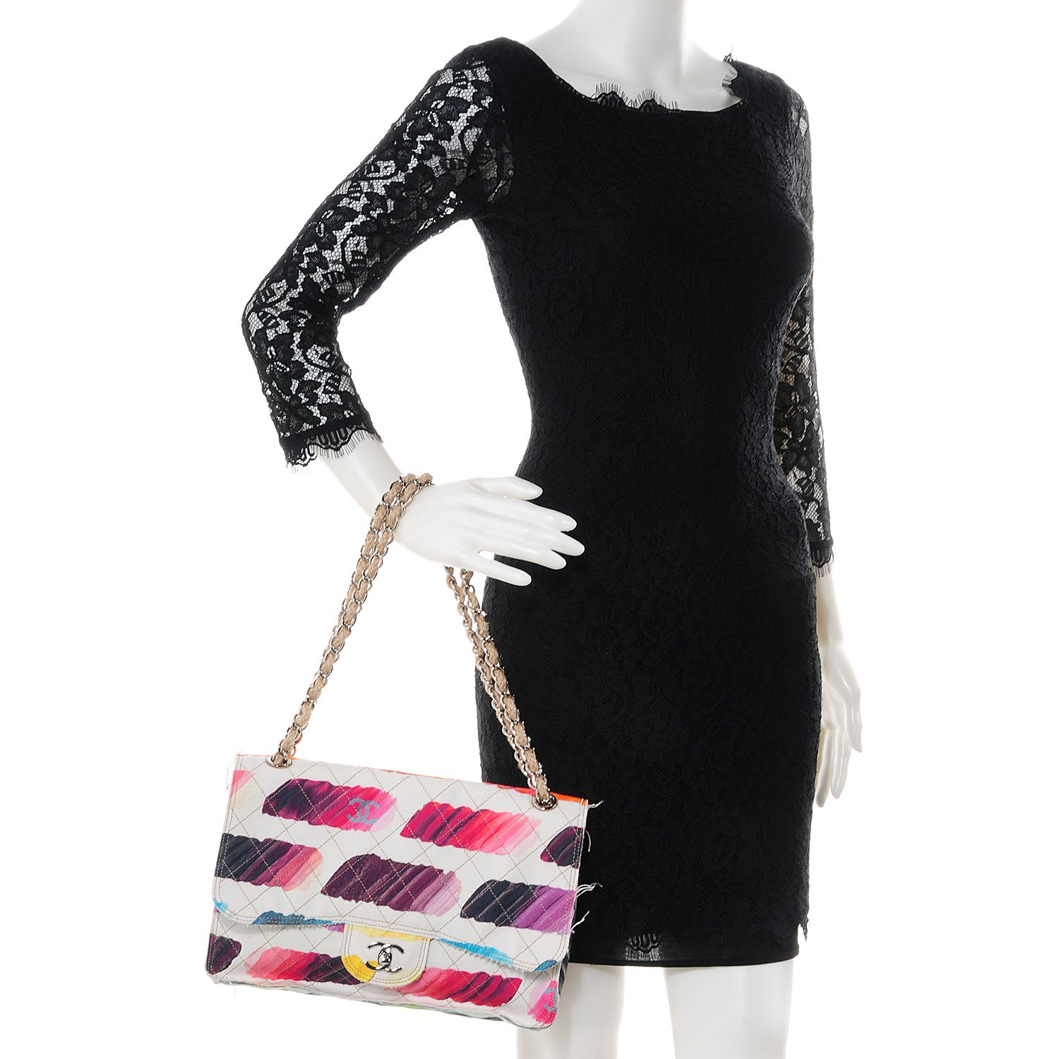 Chanel Canvas Jumbo Colorama Flap Multicolor 2 of 8