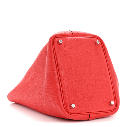 Hermes Taurillon Clemence Picotin Lock 18 PM Rouge de Coeur 10 of 34