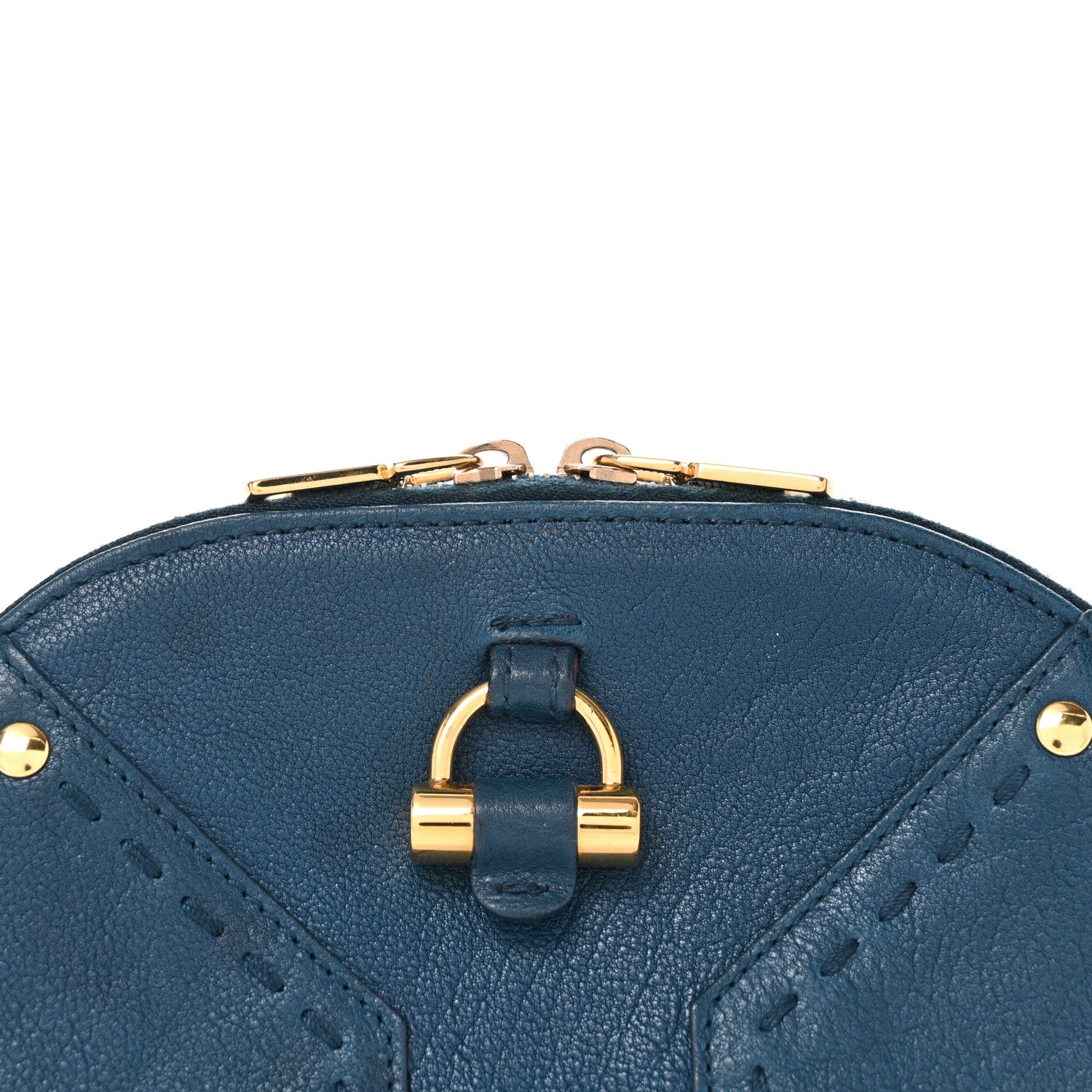 Saint Laurent Calfskin Chain Muse Pouch Turquoise 8 of 11