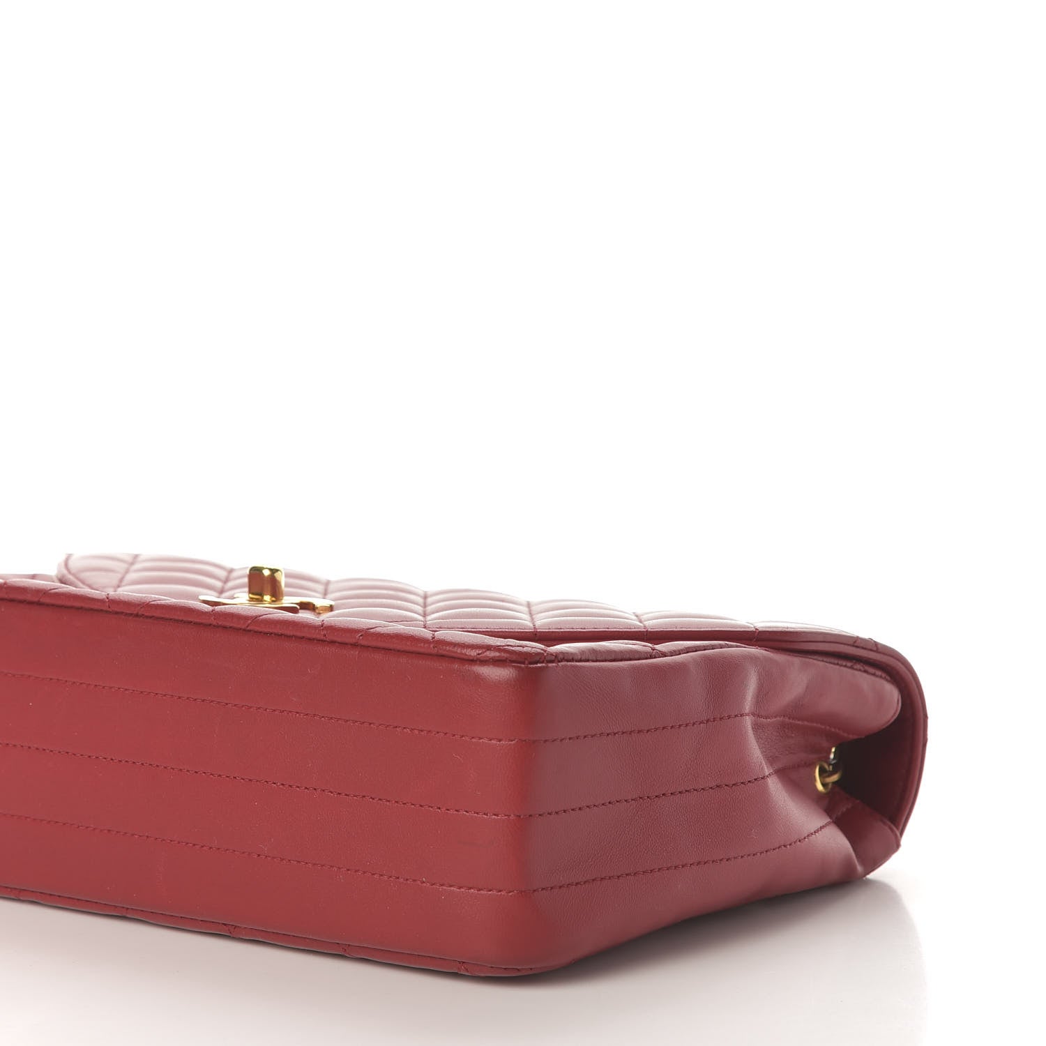 Chanel Lambskin Quilted Small Single Flap Red 11 of 12