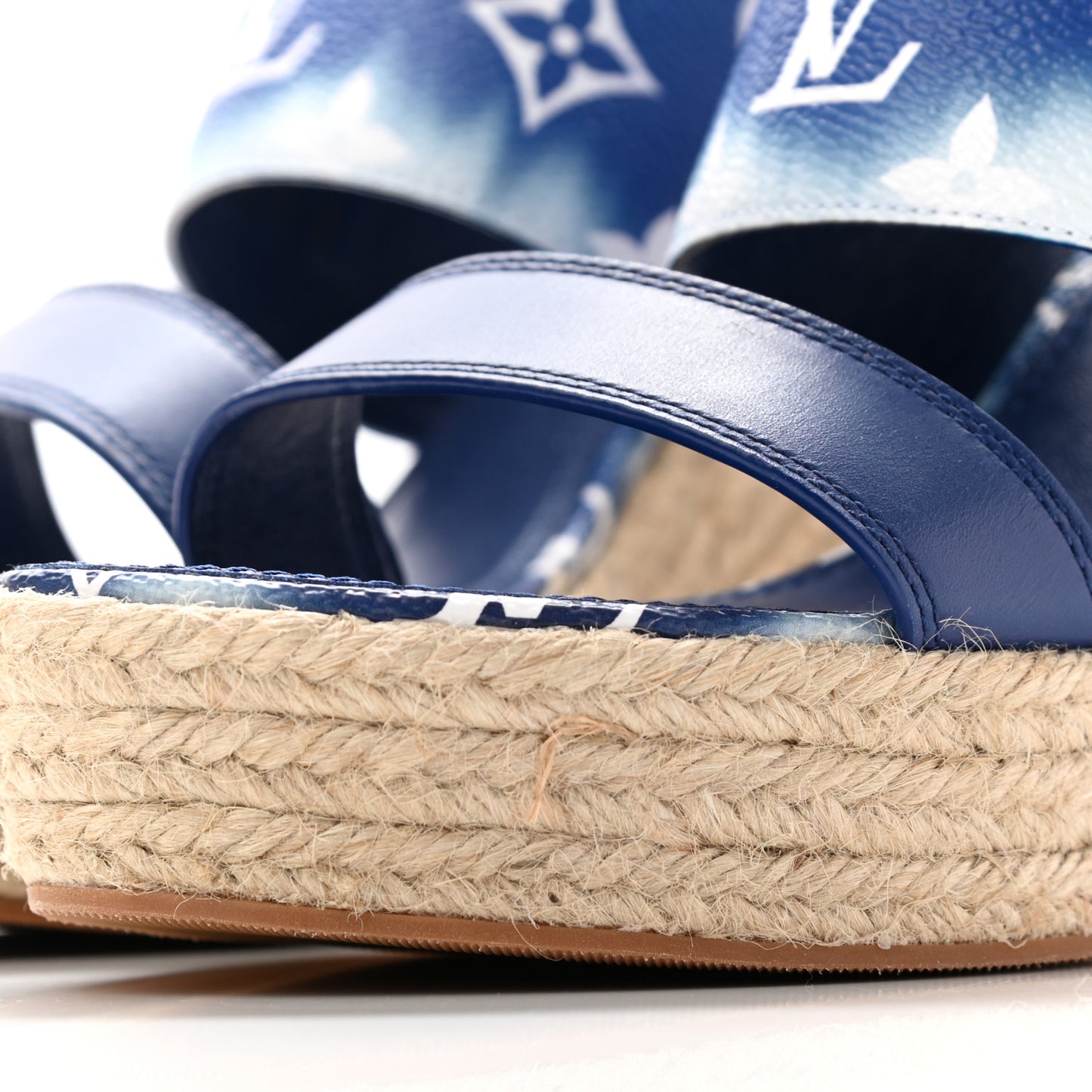 Monogram Escale Starboard Wedge Sandal 41 Blue